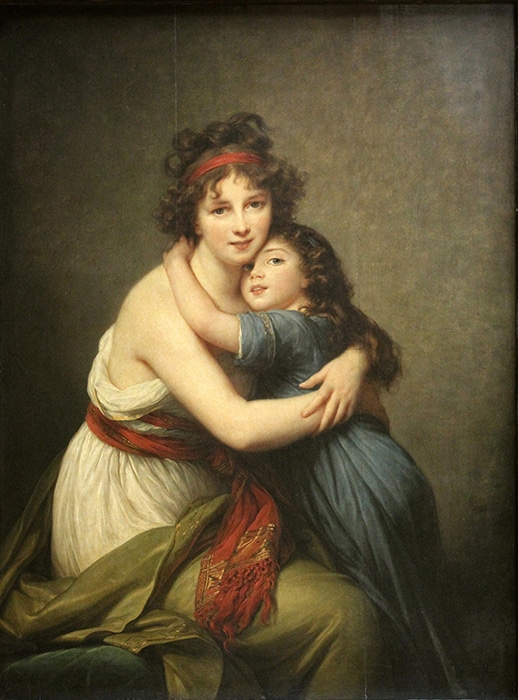 Elisabeth Louise Vigée Le Brun, Self-Portrait with Her Daughter Julie (à l’Antique), 1789