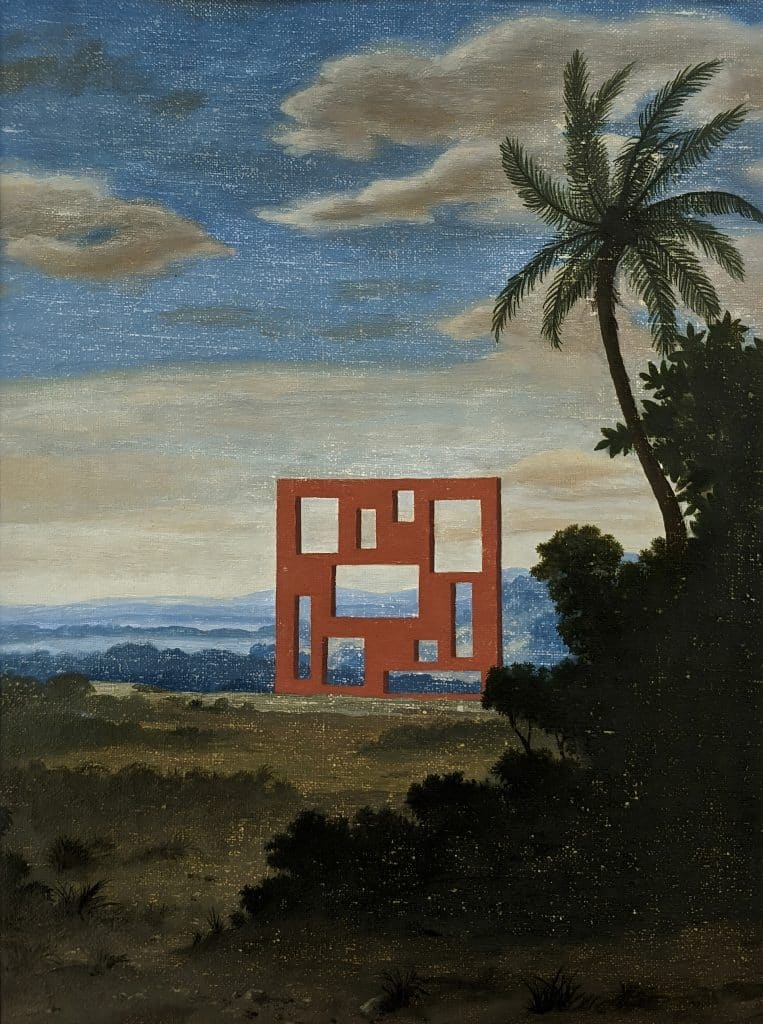 Max Gómez Canle Ladrillo invención I, 2022 óleo sobre linho Edição: única 32 x 24 cm