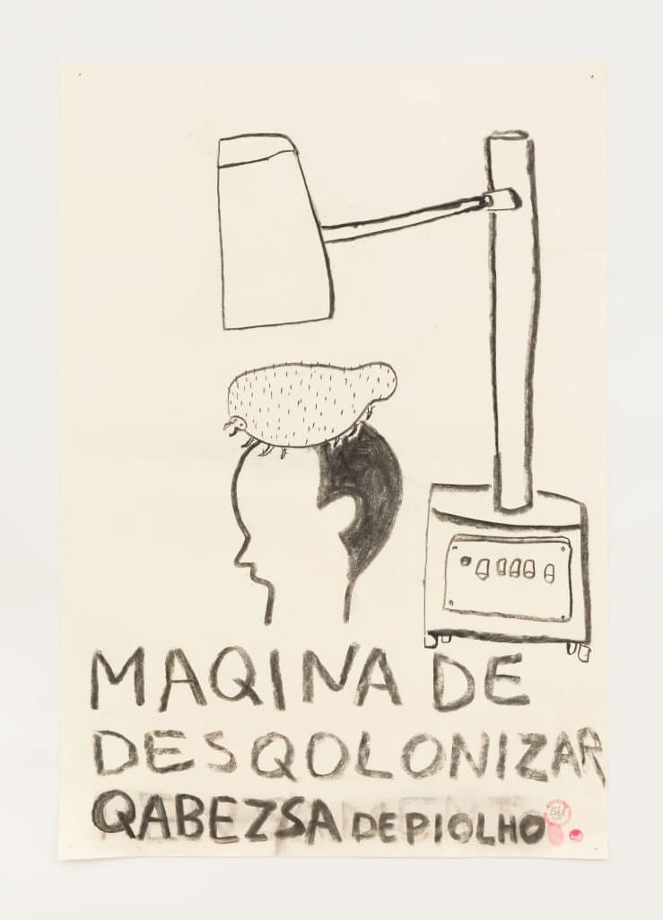 MAQINA DE DESQOLONIZAR QABEZSA DE PIOLHO, 2019, Paulo Nazareth; foto Bruno Leão. Cortesia do artista e Mendes Wood DM São Paulo, Brussels, New York