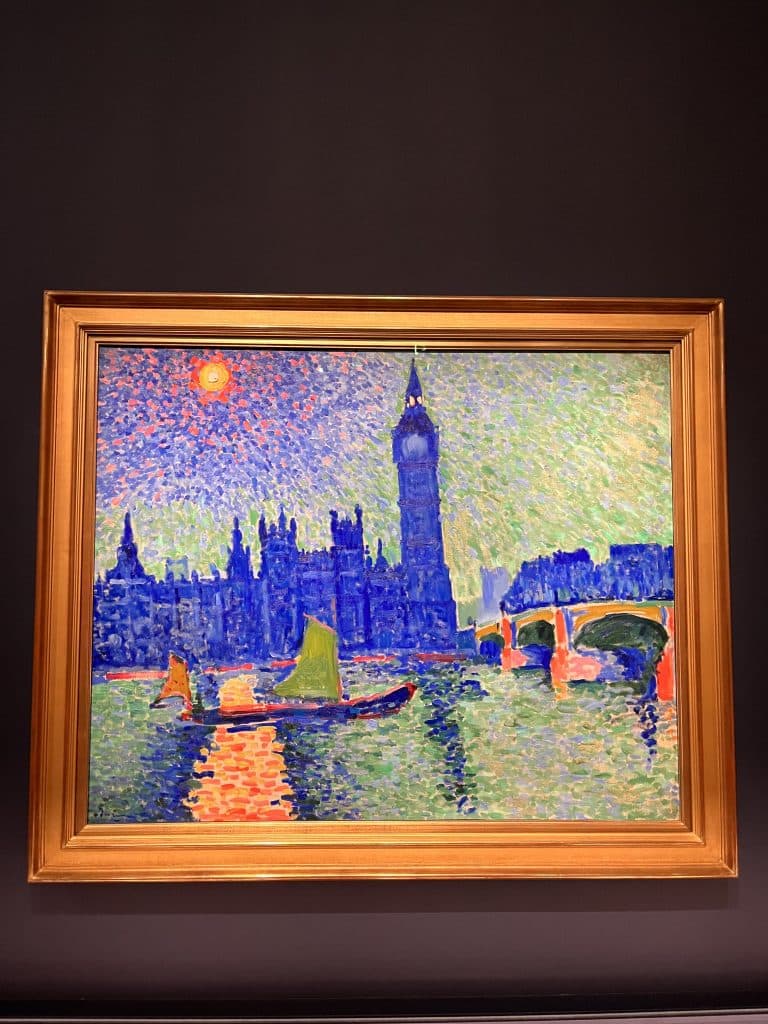 Big Ben, 1906, André Derain na mostra Face au soleil, un astre dans les arts, apresentada pelo Musée Marmottan em 2022. 