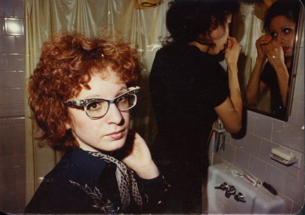 Nan in the bathroom with roommate, Nan Goldin 